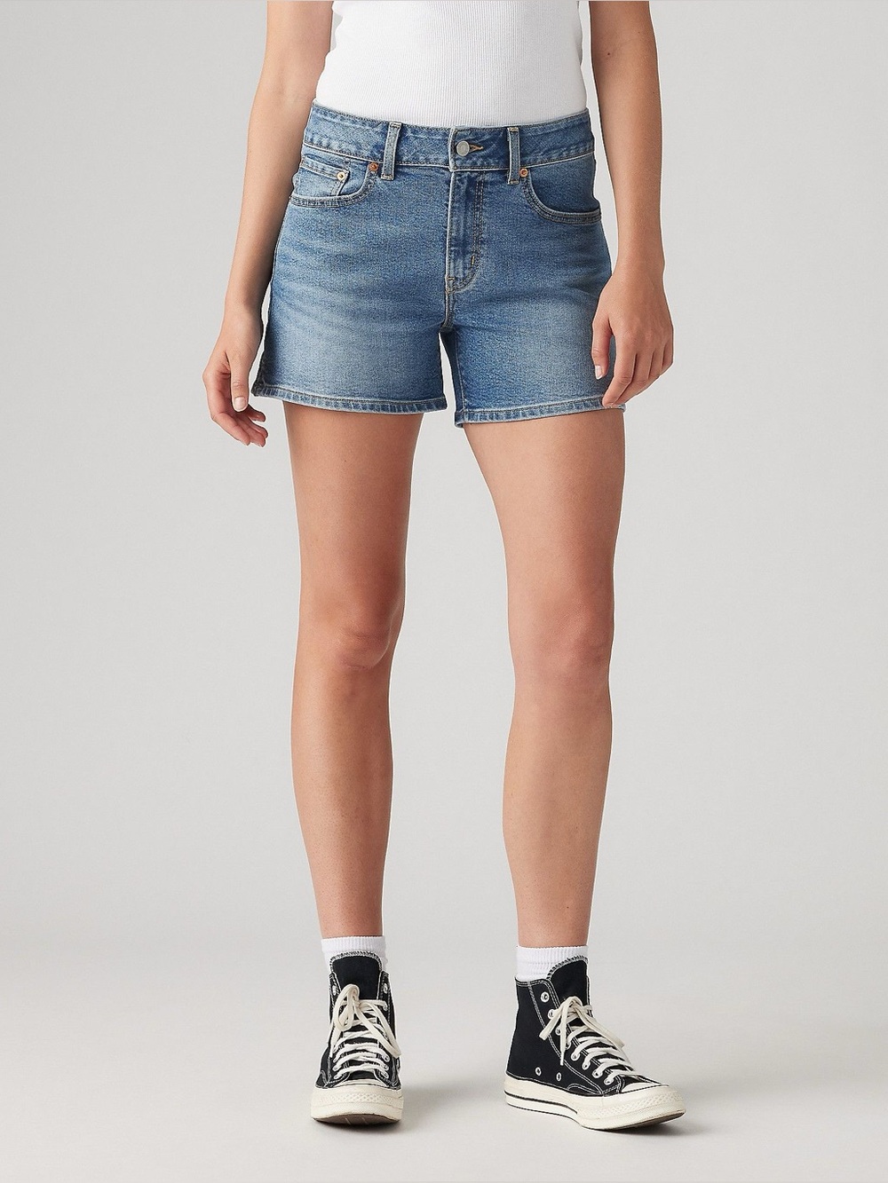 Levi's® Women's A-Line Shorts - No You Didn't 26: Mid Rise Denim, Stretch